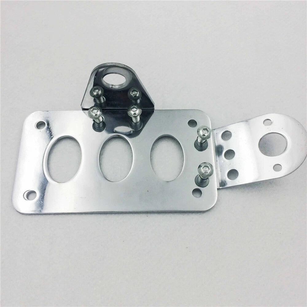 License Plate Holder Bracket for Harley Bobber Chopper (Chrome)
