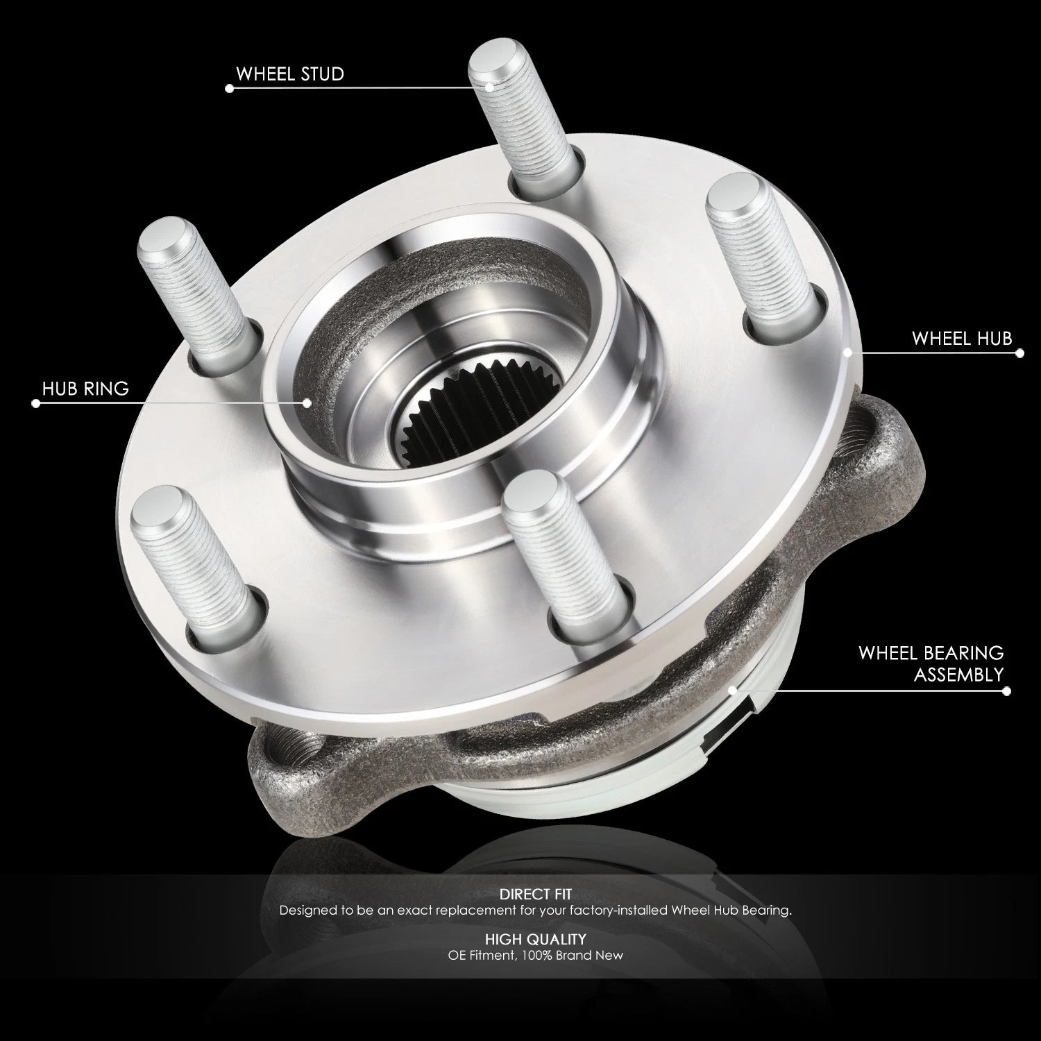Wheel Bearing & Hub Assembly for Nissan Murano Quest (2003–2009)