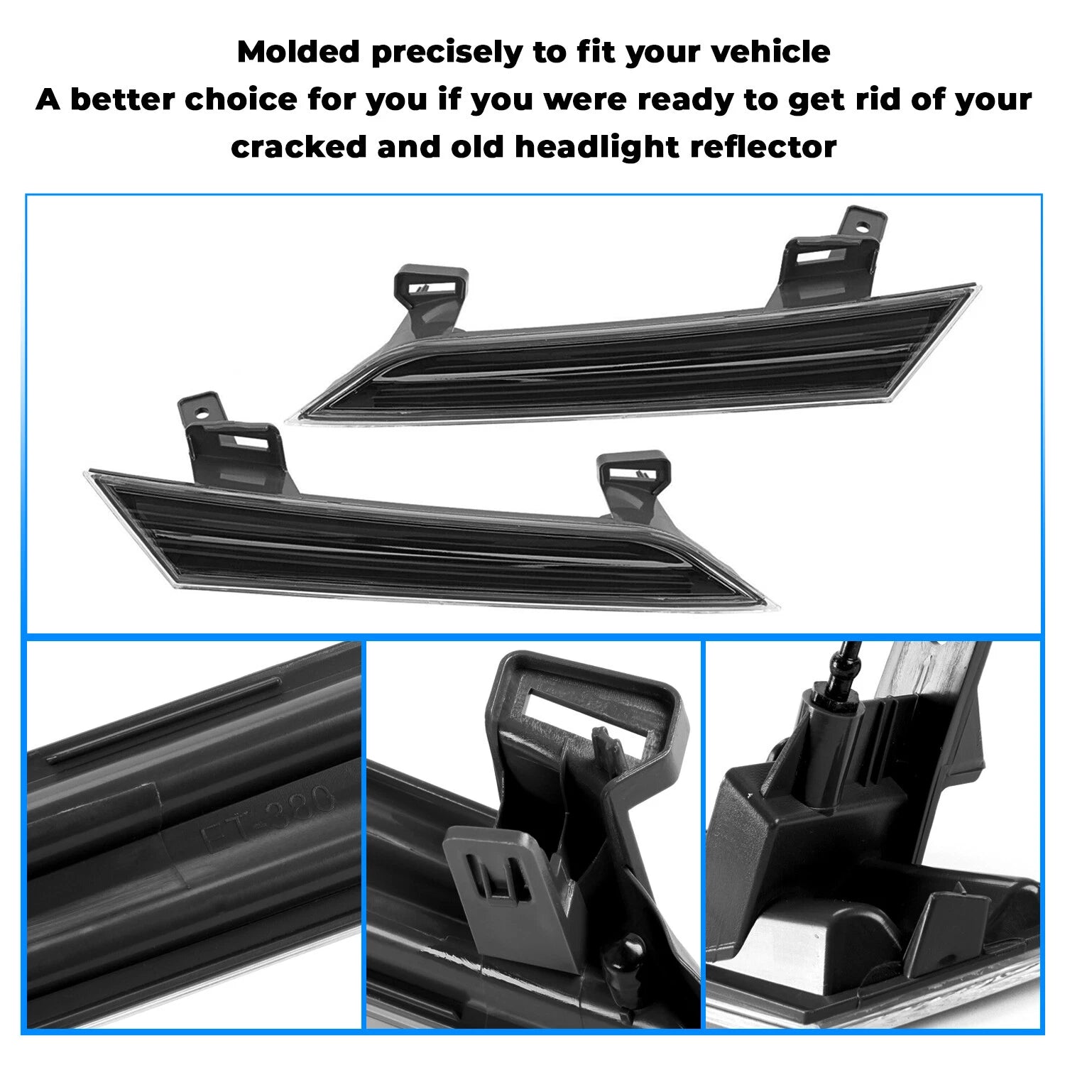 2Pcs Reflector Headlight Panel for Nissan Murano (2009–2014)