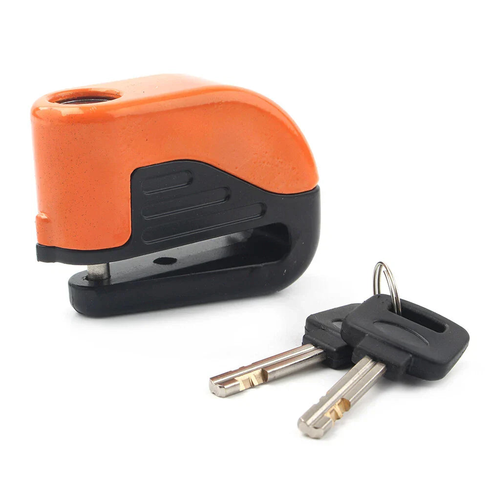 Anti-theft Wheel Disc Brake Lock with Alarm for Motorcycle Bicycle Set