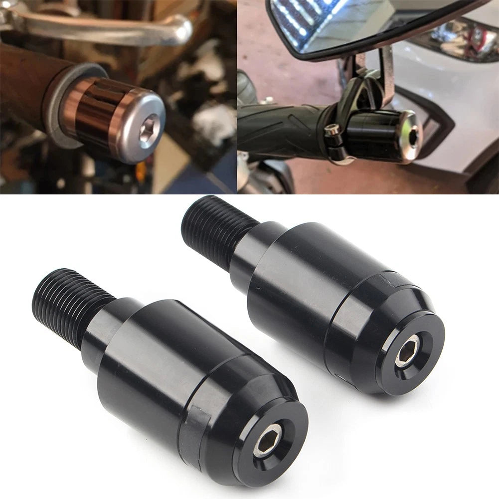 Pair CNC Black Handle Bar Hand Grips End Plug Slider for Yamaha XSR900 (2016–2023)