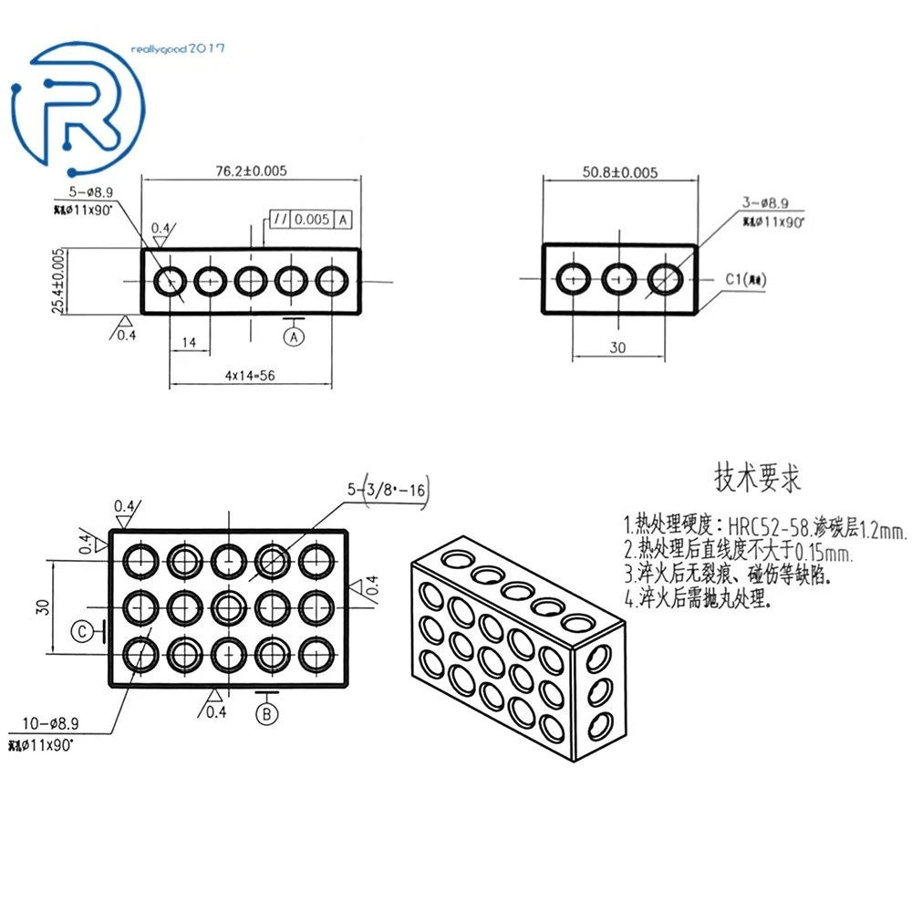 1 Pair 1-2-3 Blocks for Machinists - Ultra Precision .0002"