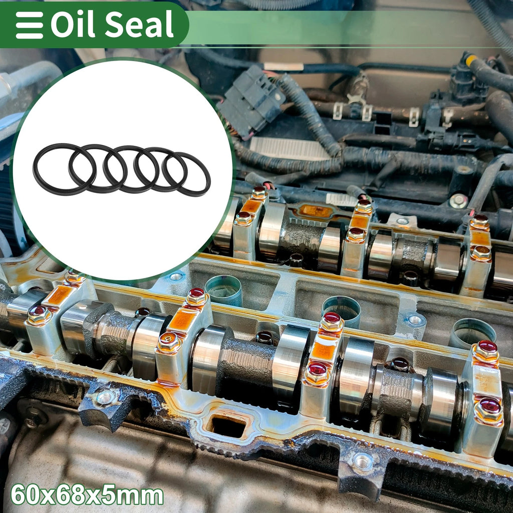 Set of 5 Oil Seal Rotary Shaft Seal NBR Rubber 60x68x5mm