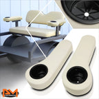 Tan Vinyl Rear Seat Arm Rest with Cup Holder for EZGO/Club Car/Yamaha Golf Carts