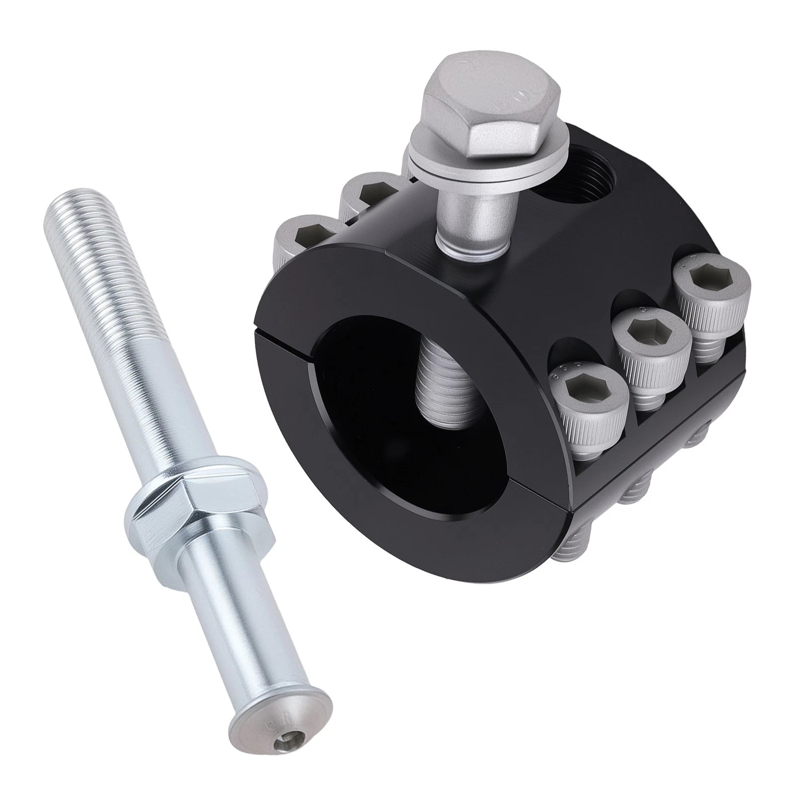 Steering Stabilizer Tie Rod Clamp for Jeep JK JKU JL JLU (2007–Present) 1-1/2" OD Black