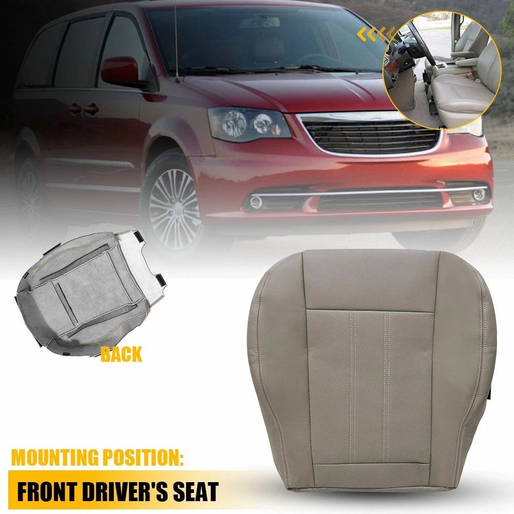 Driver Bottom Leather Seat Cover for Chrysler Town & Country (2011–2016) Tan