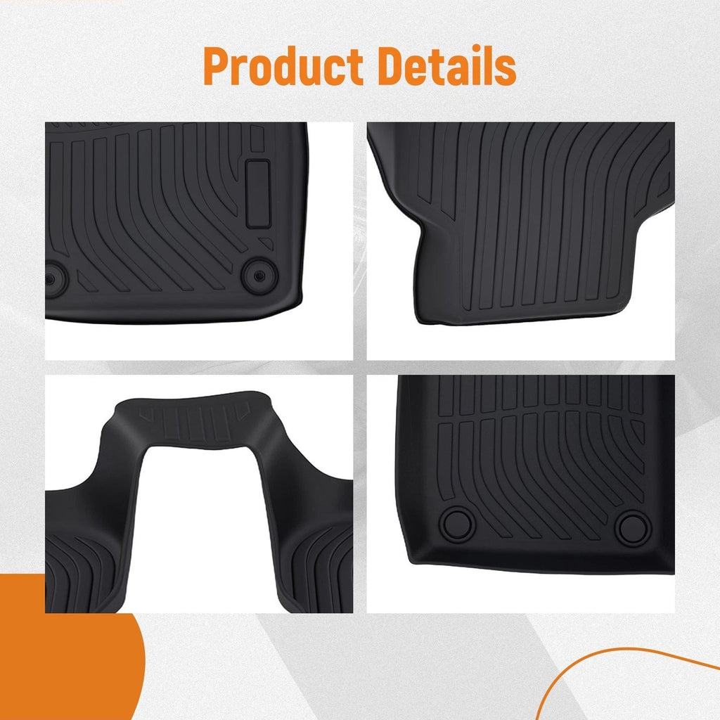Set of 4 Black TPE Floor Mats for Volkswagen Jetta (2011–2018) Waterproof