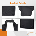 Set of 4 Black TPE Floor Mats for Volkswagen Jetta (2011–2018) Waterproof