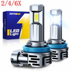 Set of 2 H11 H9 H8 LED Headlight Bulbs for Autoone (2010–2023)