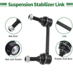 Set of 4 Front Suspension Kit Outer Tie Rod Ends & Sway Bar Link for Jeep