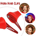 Red Devil Horns Hair Clips for Cosplay Halloween (Small)