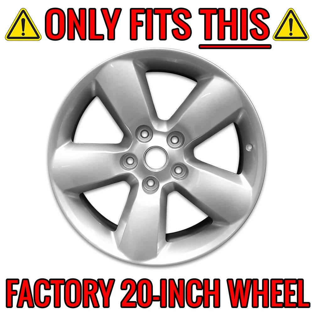 Wheel Skin Covers Set of Four Chrome ABS for 2013-2018 Dodge Ram 1500