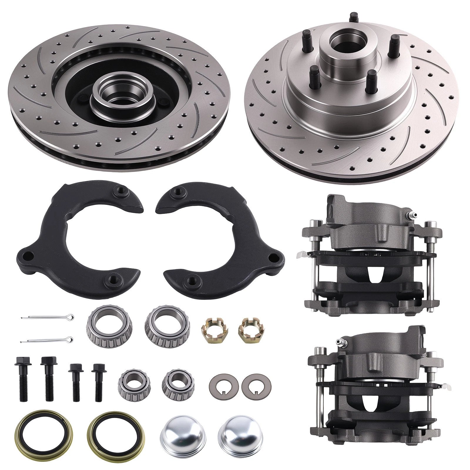 11" Slotted Front Disc Brake Conversion for Ford Mustang II (1974–1978) 5 x 4.75"