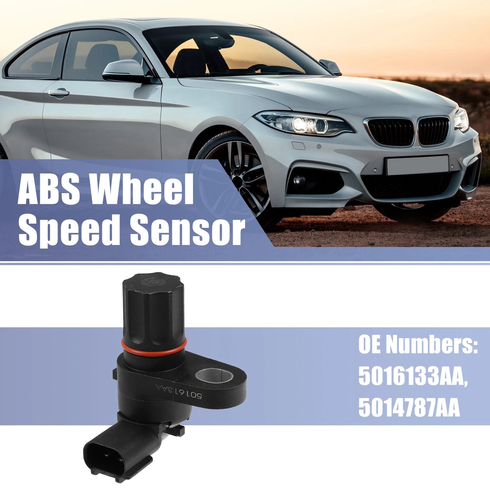 ABS Wheel Speed Sensor Set of 2 for Ram 1500 2500 3500 (1998) 5016133AA