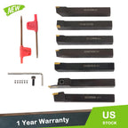 7PC Carbide Indexable Turning Tool Bit Set for Lathe (1/2")