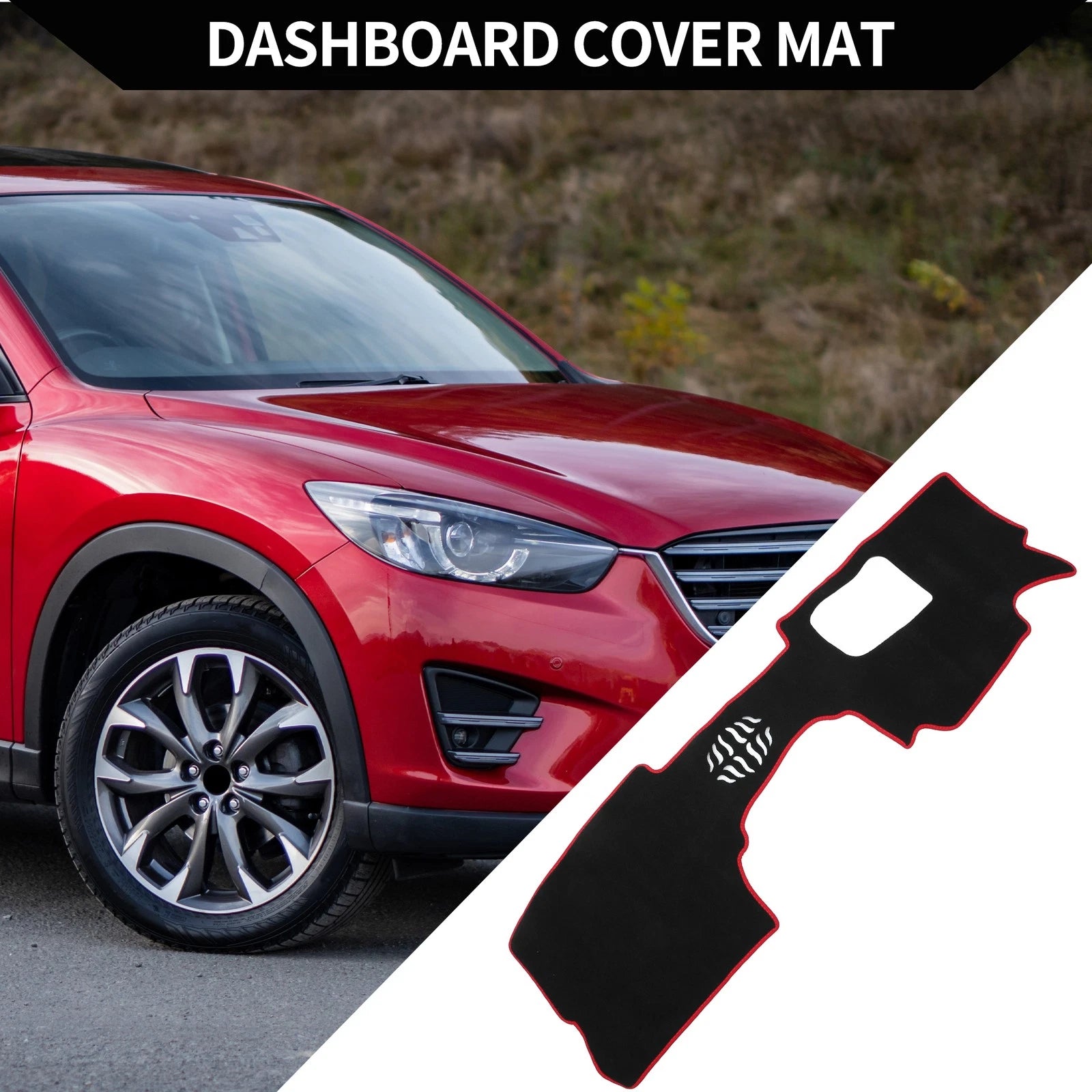 Dashboard Cover Mat for Mazda CX-30 (2020–2024) Black Red