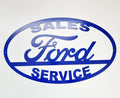 Metal Sign for Ford Sales and Service Display (24 in x 14 in) (Universal)