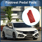 Footrest Pedal Pad Cover for Honda Civic (2016–2021) - Red