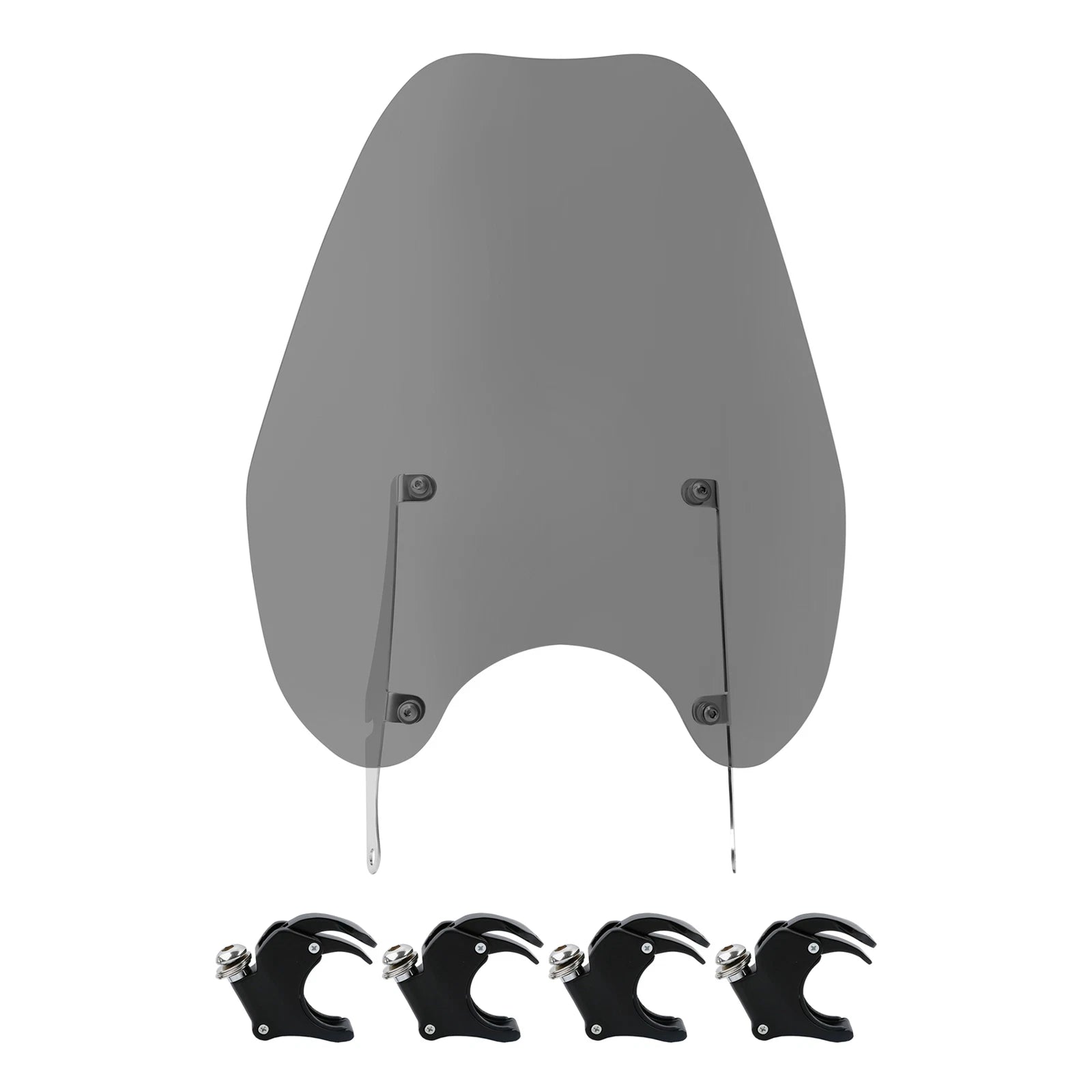 Smoke Windshield Clamps for Harley Breakout, Fat Bob, Low Rider (2018–2024)