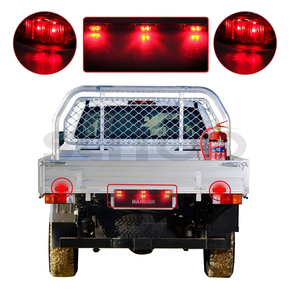 16" LED Light Bar & 2x Red Side Marker Lights for