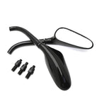 Universal Custom Small Motorcycle Mirrors for Harley Yamaha (Black)