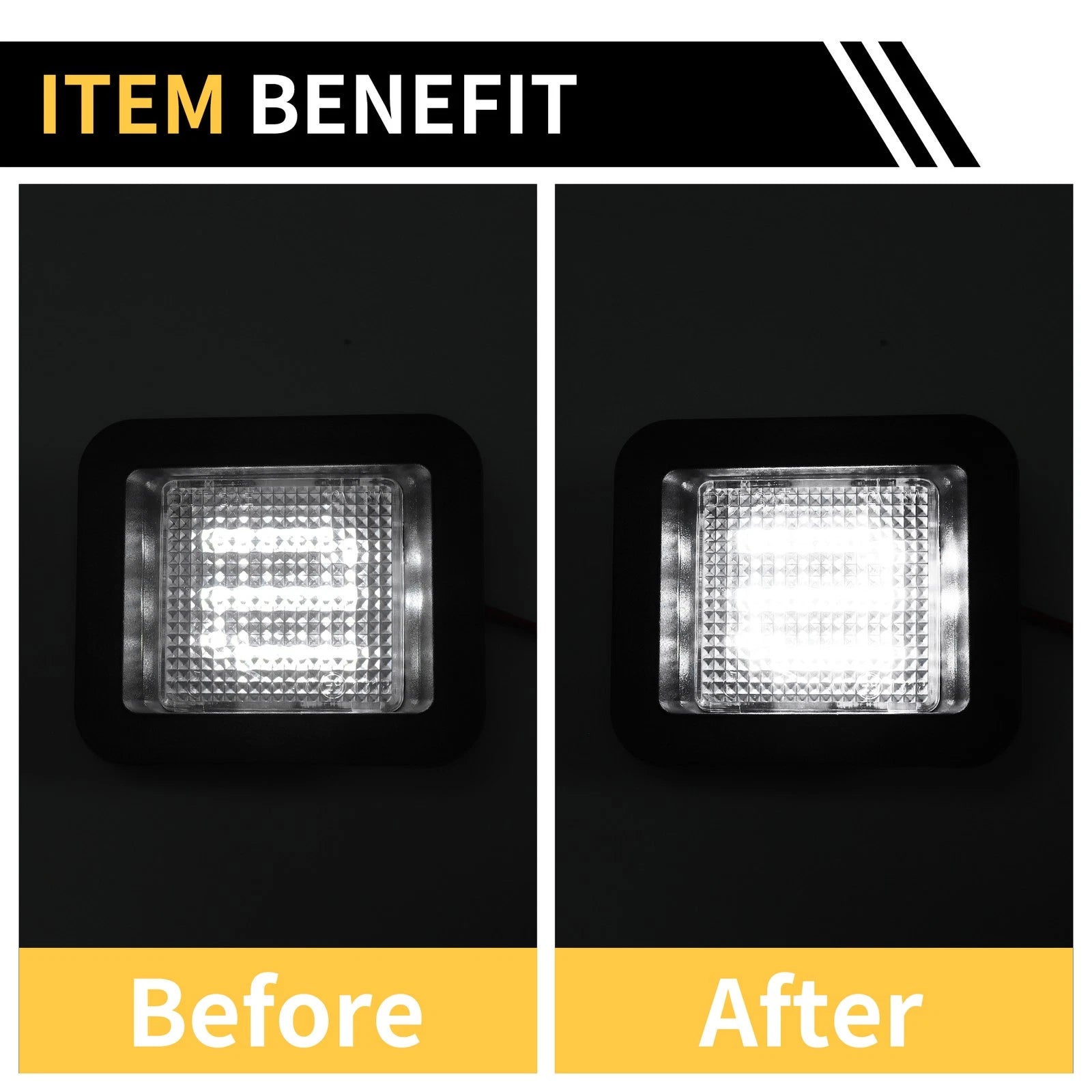 2X License Plate Light Tag Lamp White for Ford F-150 (2015–2023)