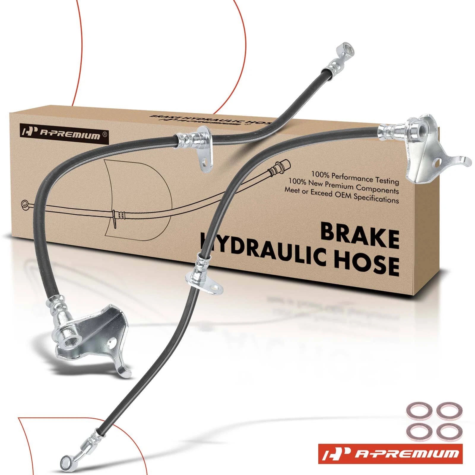 2X Front Brake Hydraulic Hose for Honda Fit (2014)