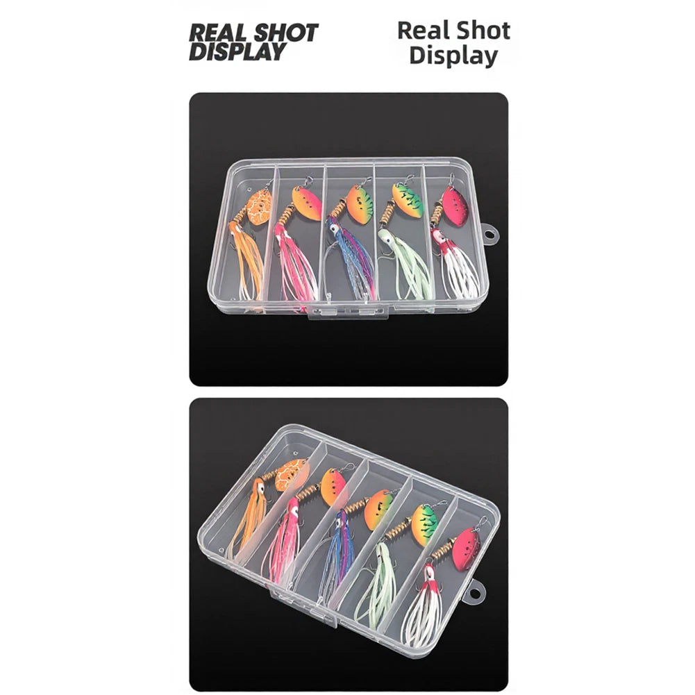 5pcs Luminous Sequin Bait for Bass Trout Night Fishing