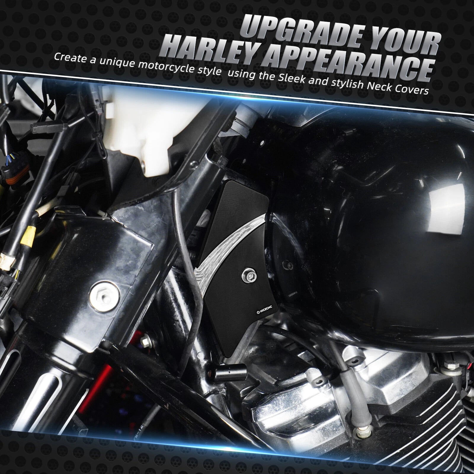 NICECNC Frame Steering Neck Covers for Harley Street Glide CVO FLHXSE (2017–2022)