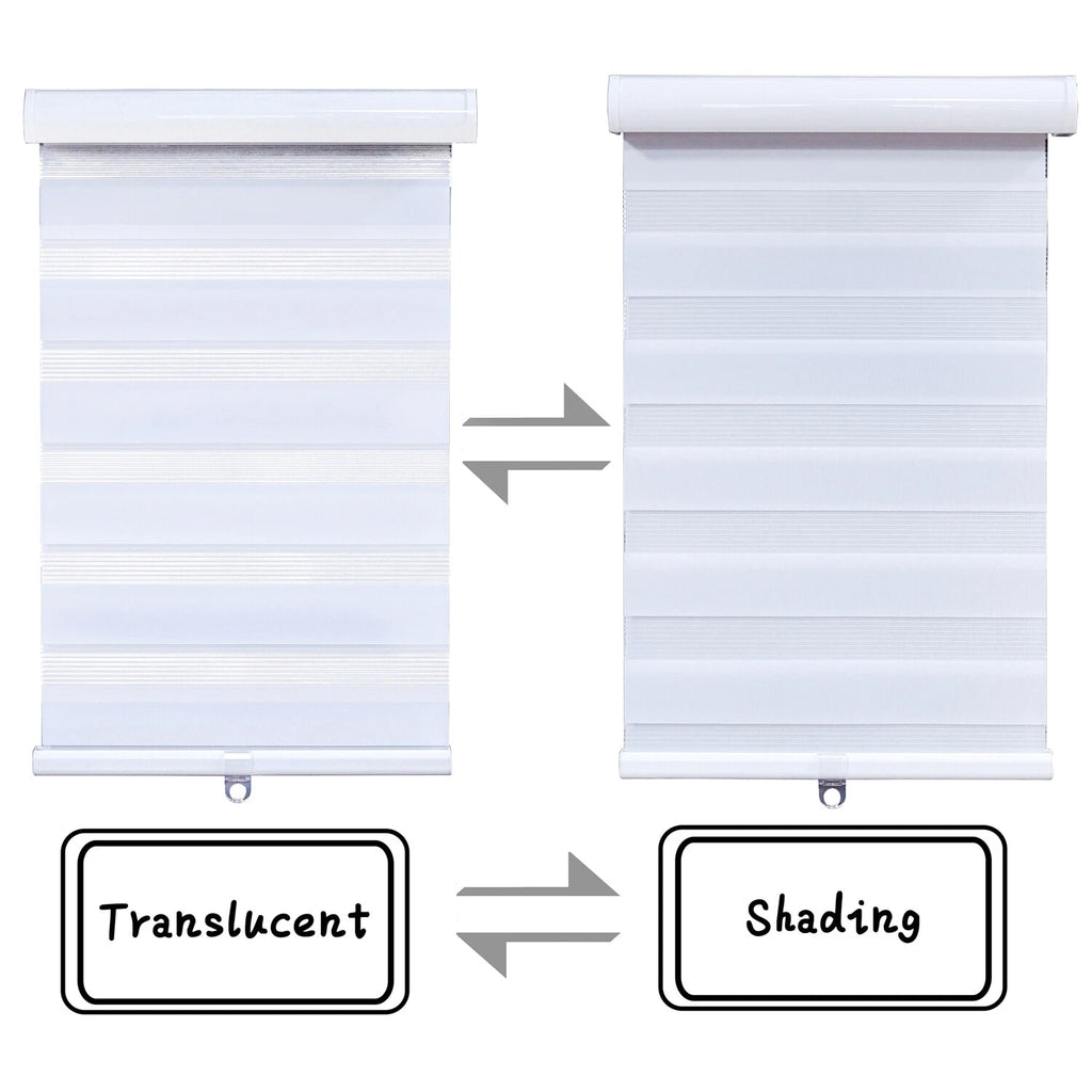 Zebra Roller Blinds for Cordless Dual Layer Shade (48")
