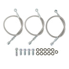 3X Stainless Steel Front Brake Line Kit for Honda GL1000 Goldwing (1975–1978)