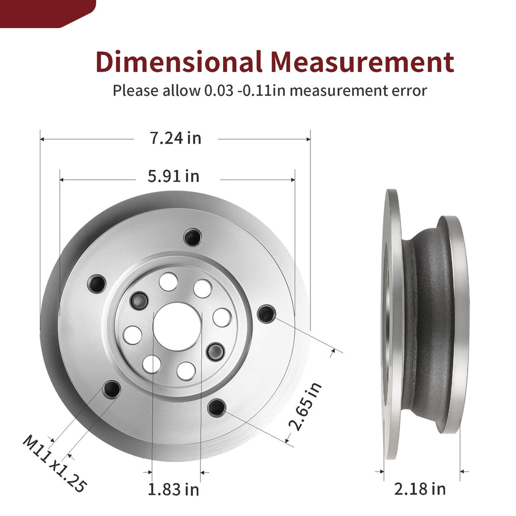 Rear Wheel Brake Disc Hub for John Deere Gator HPX615E HPX815E (2015–2023)