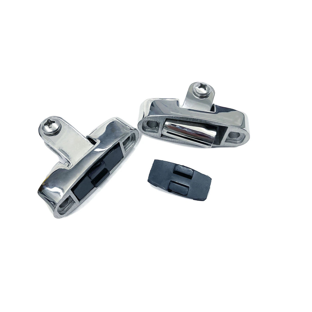 Set of 2 Stainless Steel Bimini Top Deck Hinge Swivel Mounts for Marine Boat