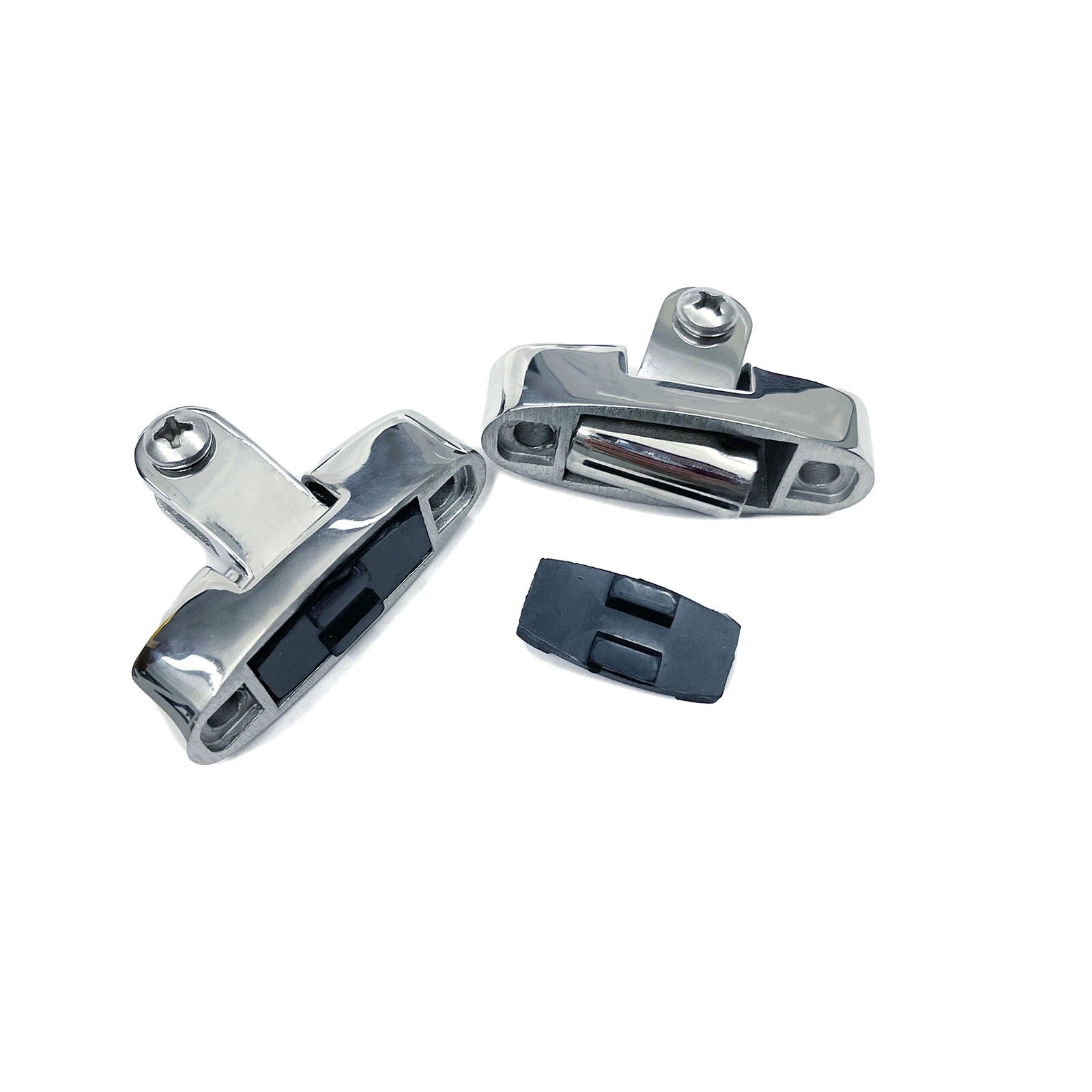 Set of 2 Stainless Steel Bimini Top Deck Hinge Swivel Mounts for Marine Boat