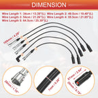Set of 5 Spark Plug Wire Ignition Coil Cables No. 200998031D for VW Transporter (1985–1991)