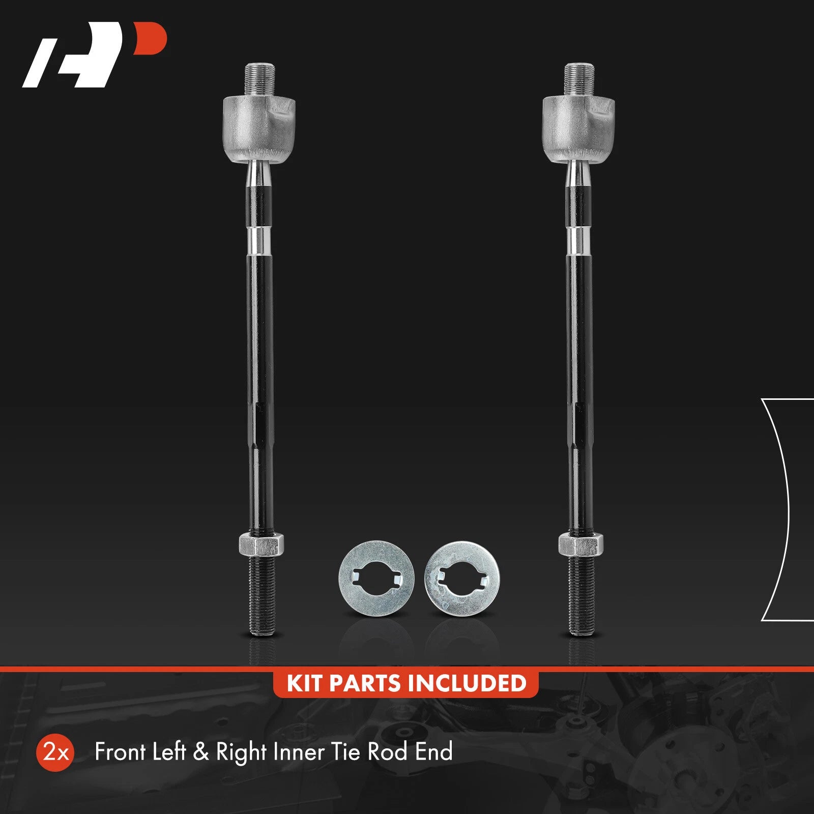 2X Front Inner Tie Rod End Kit for Nissan X-Trail (2005–2006)