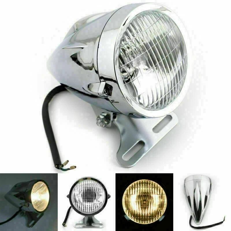 Chrome Bullet Headlight Lamp 4 3/4" for Chopper Bobber Motorcycle