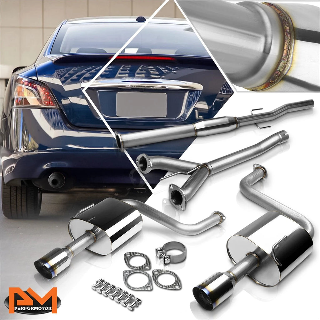 Dual 4" Burnt Tip Catback Exhaust System for Nissan Maxima 2009–2015