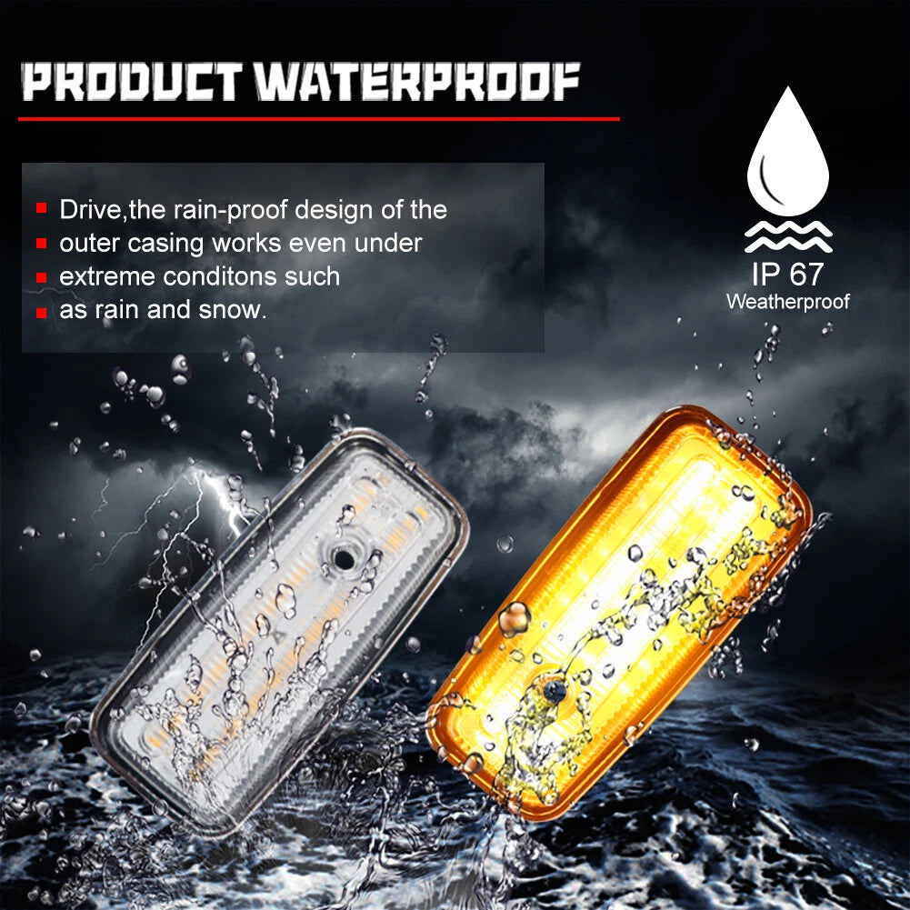 Sequential Amber LED Front Side Marker Lights for Mercedes-Benz G-Class (1986–2002)
