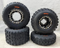 Set of 4 Keizer Dual Beadlock Rims with Sunf A031 Tires for Yamaha Banshee Raptor YFZ 450