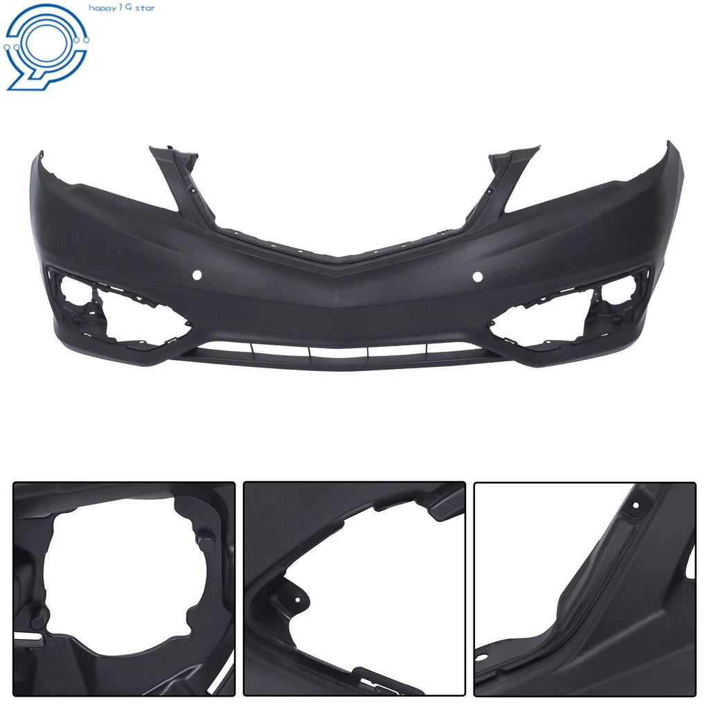 Primed Front Bumper Cover for Acura RDX (2016–2018) with Parking Sensor Hole