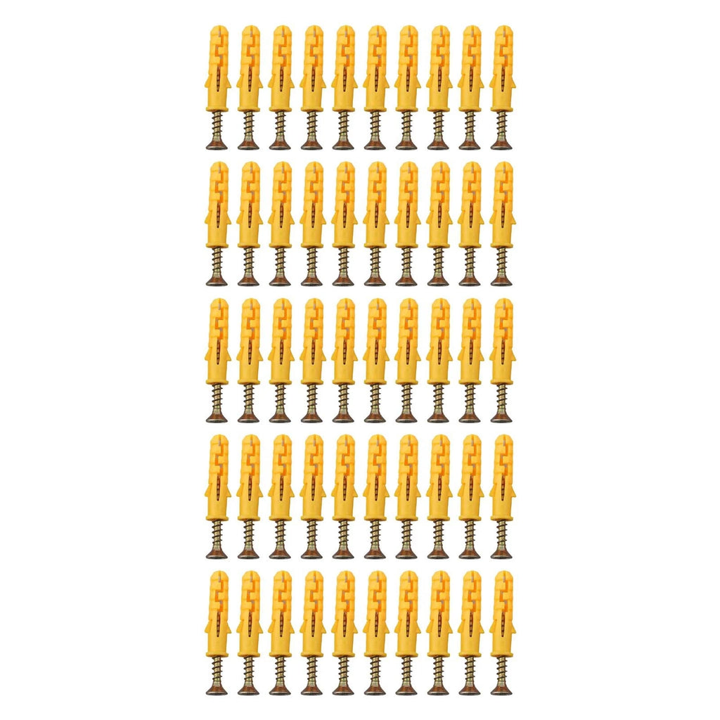 50Pcs Stainless Steel Expansion Screws and Wall Anchors for Universal Use