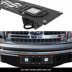 Stainless Black Laser Cut Mesh Grille with LED for Ford F-150 (2009-2014)