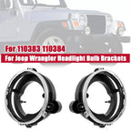 Headlight Bulb Brackets + Light Rings for Jeep Wrangler (1997–2006)