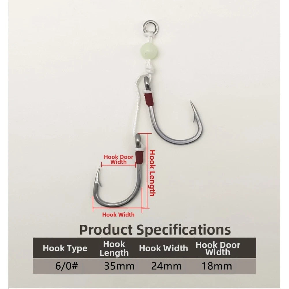 6/0 Barbed Silicone Squid Lure for Saltwater Fishing