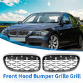 Set of 2 Front Hood Grille for BMW 335d 328i 335i E90 (2007–2013) Silver Tone