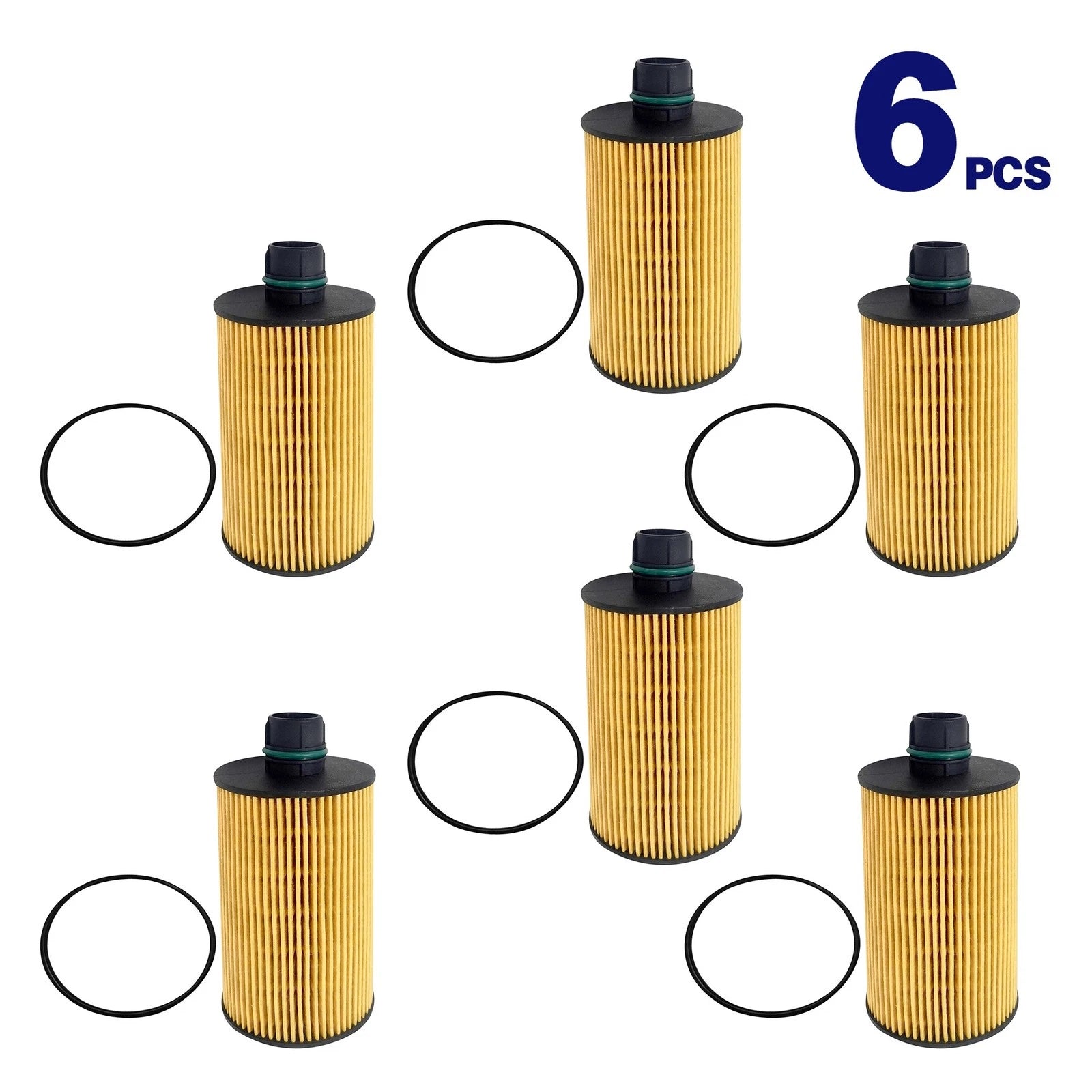 6X Oil Filter for Jeep Grand Cherokee, Ram 1500 (2014–2018) 68229402AA