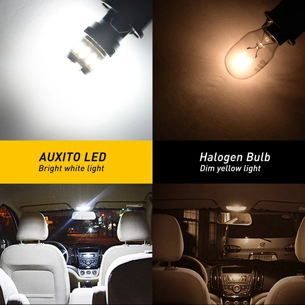 Set of 4 T10 LED License Plate Light Bulbs for Universal Fit (6000K)
