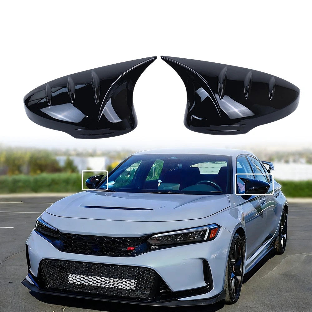 Gloss Black Side Mirror Cover Caps with Light for Honda Civic (2022–2026)