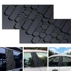 2X Customizable Metal Car Stickers for B Pillar Decoration